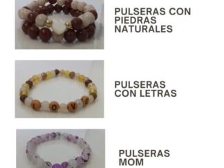 Pulseras con Piedras y Letras el Salvador